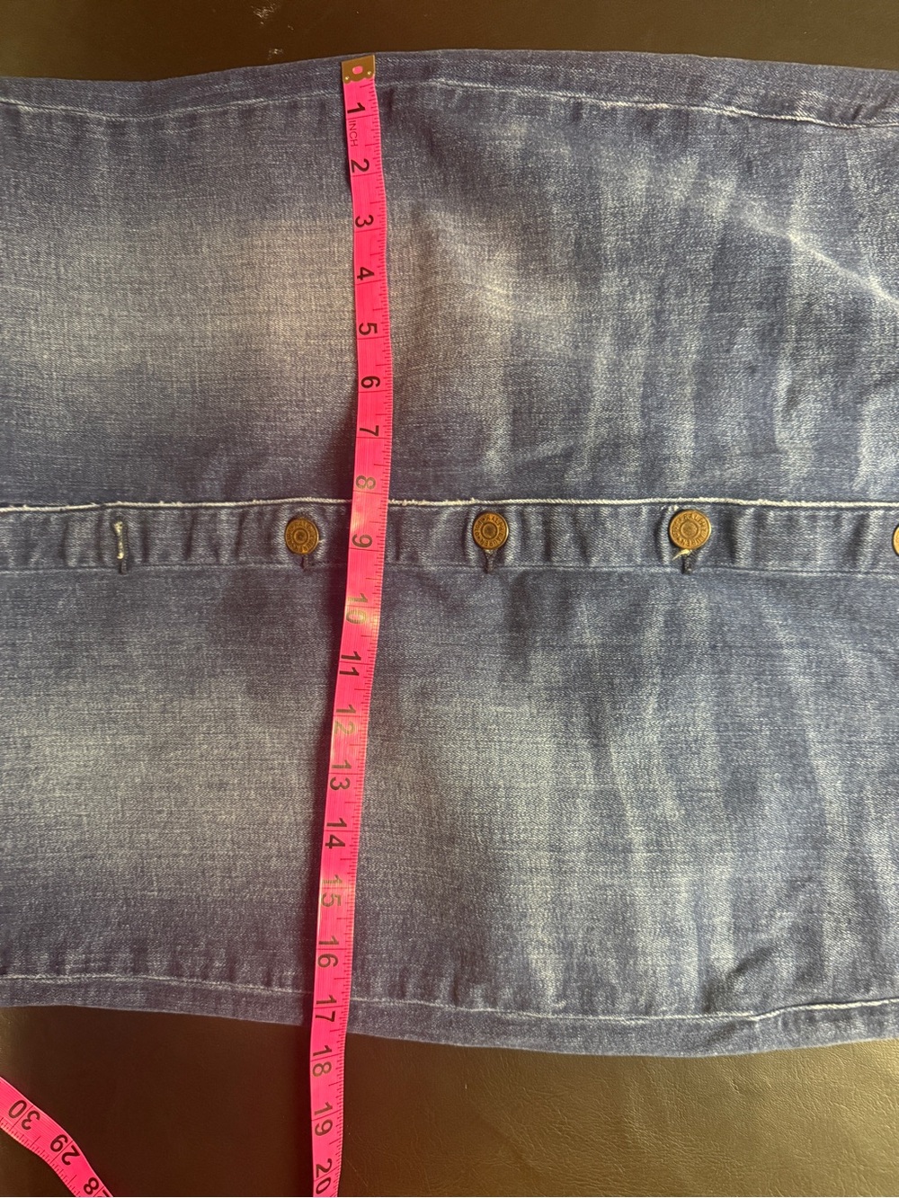 Polo Ralph Lauren Button-Front Denim Midi Pencil Skirt Blue Size 2 - Picture 9 of 9